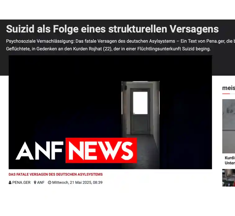 ANF: Gastbeitrag von Pena.ger über Suizid Geflüchteter
