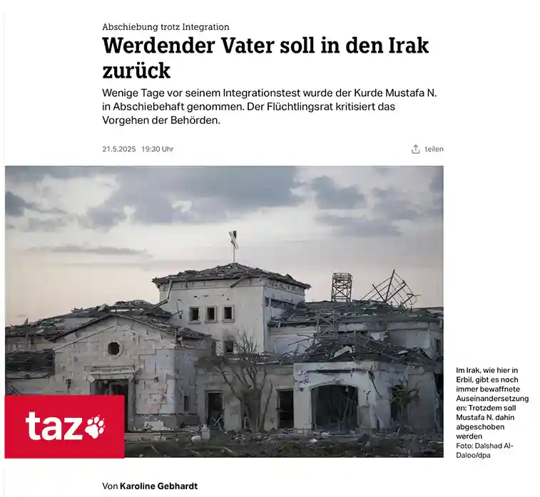 taz: Abschiebung trotz Integration – Fall Mustafa N.